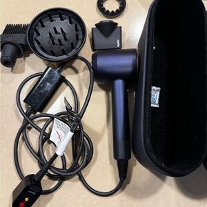 Dyson Hair Dryer in Black with Attachments